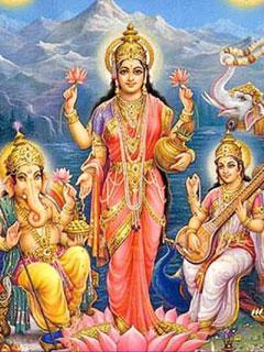 240x320 mobile wallpapers|Lakshmi, Saraswati And Ganesha ...