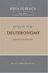 Biblia Hebraic (Bhq Third Fascicle, Deuteronomy Biblia Hebraic (Bhq Third Fascicle, Deuteronomy