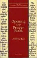 Opening The Prayer Book Opening The Prayer Book