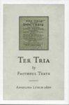 Ter Tria By Faithful Teate Ter Tria By Faithful Teate