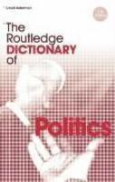 The Routledge Dictionary Of Politics