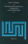 The Psalms Of The Tamid Service: A Liturgical Text From The Second Temple The Psalms Of The Tamid Service: A Liturgical Text From The Second Temple