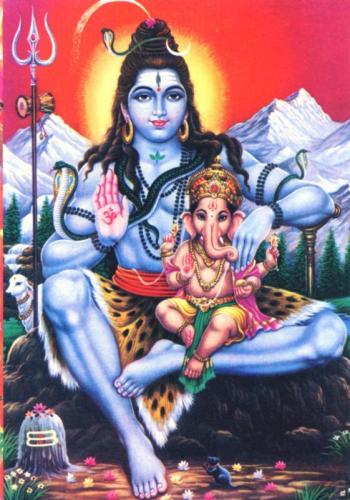 Shiv and Ganesha