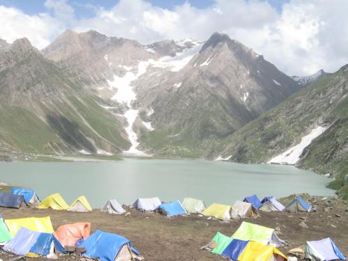 Camps Near Sheshnaag Lake during Amarnath Yatra