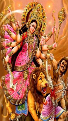 Durga maa artmobile WallpaperlordIndian godLionGoddess  HD Mobile  Walls