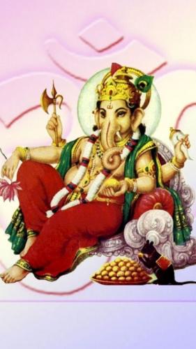 Ganesh Ji in Sitting Position Wallpaper for Mobiles