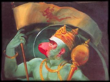 Hanuman with Dhwaj Wallpaper for Mobiles