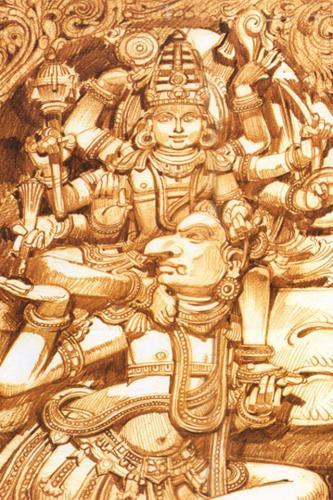 Vishnu Riding Garuda Iphone wallpaper