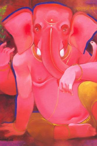 Sitting Ganesh ji Wallpaper for Iphone 4