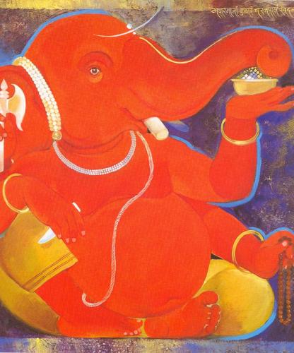 Red Ganeshji Wallpaper for Samsung Galaxy