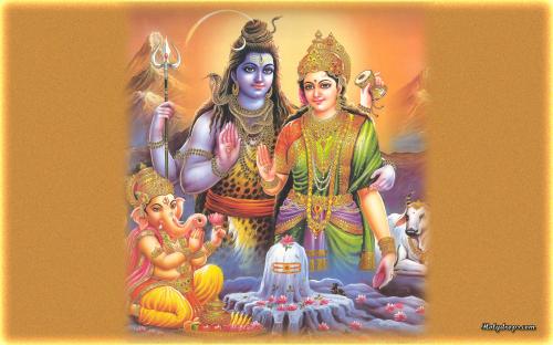 God-and-goddess wallpapers|HD Wallpaper Of Lord Shiva With Devi Parvati