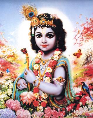 HD wallpaper: Viraat Roop Of Lord Krishna, two hindu goddess wallpaer, art  and craft | Wallpaper Flare